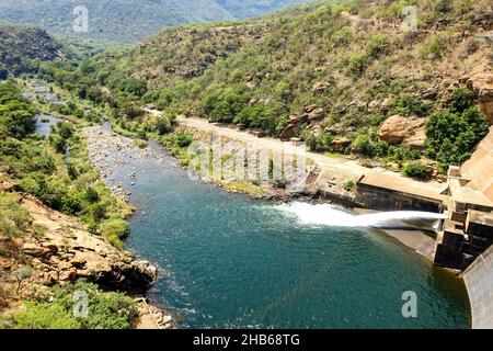 Barrage de Blyderivierpoort au Blyde River Canyon, Mpumalanga, Afrique du Sud Banque D'Images