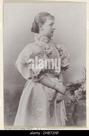 Portrait de Wilhelmina, Reine des pays-Bas, Richard Kameke, la Haye, 1896, support photographique,hauteur 127 mm × largeur 86 mm Banque D'Images