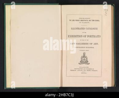 Catalogue illustré de l'exposition de portraits en prêt dans les nouvelles Galeries d'art (titre sur objet), Thomas Annan (mentionné sur objet), éditeur: Thomas Annan (mentionné sur objet), Glasgow, 1868, papier, carton,impression, impression par albumine, hauteur 245 mm × largeur 160 mm × épaisseur 47 mm Banque D'Images