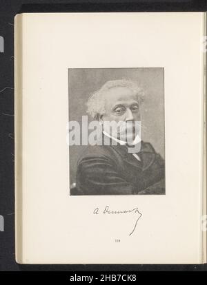 Portrait d'Alexandre Dumas père, Eugène Pirou, anonyme, c.1881 - avant 1891, papier, hauteur 128 mm × largeur 95 mm Banque D'Images