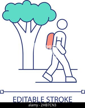 Marche pour la vie rénovation équilibre RVB couleur icône Illustration de Vecteur