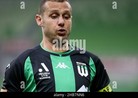 Melbourne, Australie, 17 décembre 2021.Alessandro Diamanti de Western United lors du match de football de la Ligue A de la série 5 entre Western United FC et Adelaide United à l'AAMI Park le 17 décembre 2021 à Melbourne, en Australie.Crédit : Dave Helison/Speed Media/Alamy Live News Banque D'Images