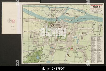 Carte de Brzeg, ville de Brzeg, Plan de Brzeg, impression de la ville de Brzeg, Plan de la ville de Brzeg,Cartes de Brzeg, affiche de Brzeg, ancienne carte de Brzeg, carte de la Pologne, impression de la Pologne,Affiche de la Pologne Banque D'Images