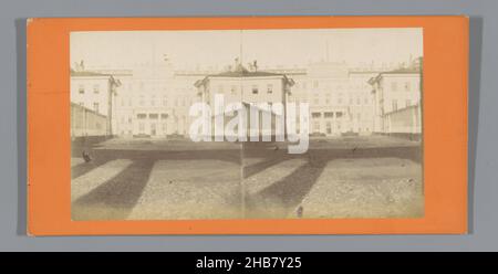 Vue du Palais Anichkov à Saint-Pétersbourg, anonyme, Russie, c.1850 - c.1880, carton, imprimé albumine, hauteur 85 mm × largeur 170 mm Banque D'Images