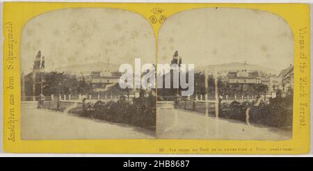 Pont de Baden-Baden dans la Forêt Noire, Allemagne, vue levier du Pont de la Promenade à Bade (Forêt Noire) (titre sur objet), Ansichten aus dem Schwarzwald, vues de la Forêt Noire (titre de série sur objet), SP (mentionné sur objet), Baden-Baden, 1861 - 1870, carton, papier,imprimé albumine, hauteur 86 mm × largeur 175 mm Banque D'Images