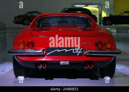 Modène, Italie, décembre 2021, MEF Ferrari Museum Casa Enzo Ferrari, Ferrari Dino 246 GT, année 1969 Banque D'Images