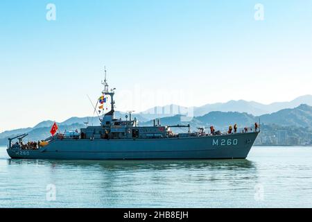 Batumi, Géorgie, 27 septembre 2021.Les navires de l'OTAN arrivent au port de Batumi Banque D'Images