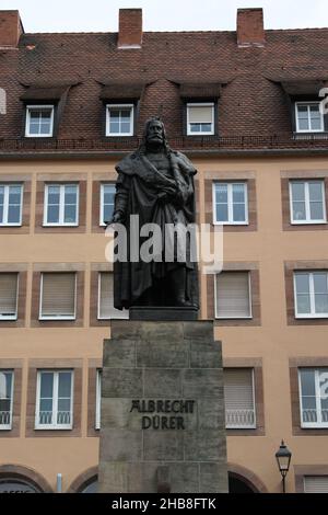 Albrecht Durer Statue de Nuremberg Banque D'Images