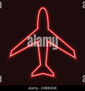 Symbole d'aéroport isolé conception vectorielle avec effet néon. eps 10 Illustration de Vecteur