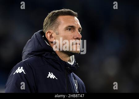 Roma, Italie.17th décembre 2021.Andriy Shevchenko entraîneur de Gênes CFC pendant la série Un match de football entre SS Lazio et Genoa Cricket and football Club au stade Olimpico à Rome (Italie), 17nd décembre 2021.Photo Antonietta Baldassarre/Insidefoto Credit: Insidefoto srl/Alay Live News Banque D'Images