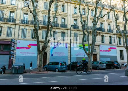 Marseille, France, Street Scenes, magasins abandonnés en centre-ville Banque D'Images