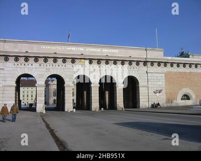 À l'extérieur de la Hofburg, ancien palais impérial principal, à Vienne, en Autriche Banque D'Images