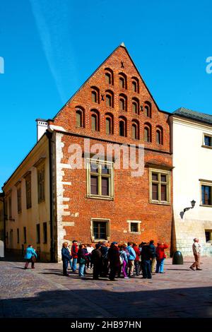 Pologne, Cracovie, maison de la ghose, rue Kanonicza. Banque D'Images