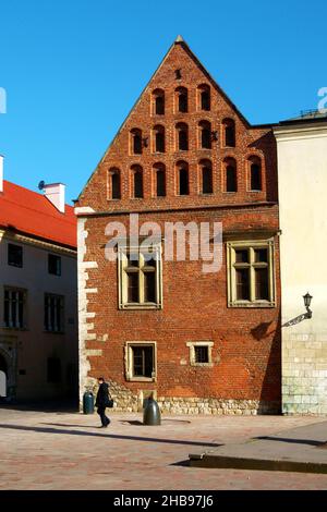 Pologne, Cracovie, maison de la ghose, rue Kanonicza. Banque D'Images