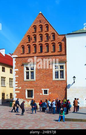 Pologne, Cracovie, maison de la ghose, rue Kanonicza. Banque D'Images