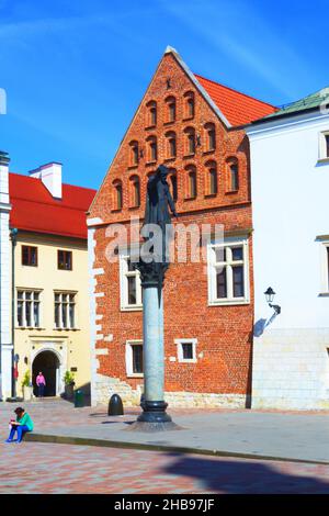 Pologne, Cracovie, maison de la ghose, rue Kanonicza. Banque D'Images