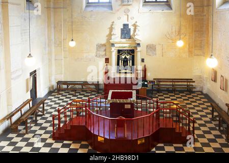 Pologne, Cracovie, Kazimierz, synagogue Izaaks. Banque D'Images