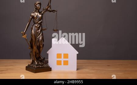 Droit justice symbole moderne équilibre Banque D'Images