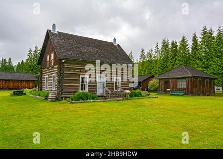 Canada, Colombie-Britannique, Terrace, Heritage Park Museum, Kalum Lake Hotel c.a., déplacé ici de 22,5 km au nord Banque D'Images