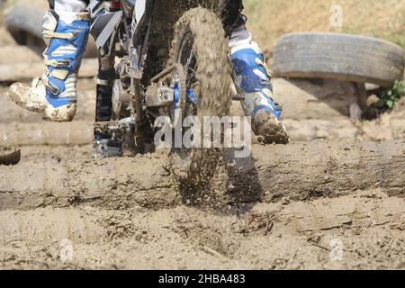 Course d'Enduro sur la piste Banque D'Images