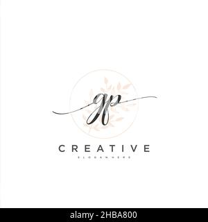 GP écriture initiale modèle géométrique minimaliste logo art vectoriel, logo pour la beauté d'affaires, la mode, et d'autres art Illustration de Vecteur