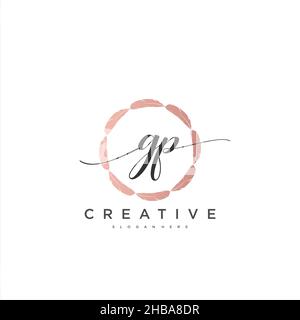 GP écriture initiale modèle géométrique minimaliste logo art vectoriel, logo pour la beauté d'affaires, la mode, et d'autres art Illustration de Vecteur