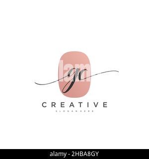 GC écriture initiale modèle géométrique minimaliste logo art vectoriel, logo pour la beauté d'affaires, la mode, et d'autres art Illustration de Vecteur