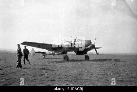 2. Welktrieg Wehrmacht Luftwaffe Messerschmitt BF 110 E - 2nd Wolrd War German Air Force Messerschmitt BF 110 E Banque D'Images