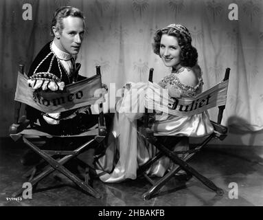 LESLIE HOWARD et NORMA SHEARER à ROMEO ET JULIETTE (1936), sous la direction de GEORGE CUKOR.Crédit: M.G.M./ Album Banque D'Images