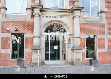 Berlin, Allemagne, 26 novembre 2021, entrée à l'Institut Robert Koch. Banque D'Images