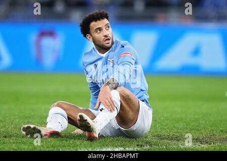 Rome, Italie.17th décembre 2021.Felipe Anderson du Latium réagit pendant le championnat italien Serie Un match de football entre SS Lazio et Gênes CFC le 17 décembre 2021 au Stadio Olimpico à Rome, Italie - photo Federico Proietti / DPPI crédit: DPPI Media/Alamy Live News Banque D'Images