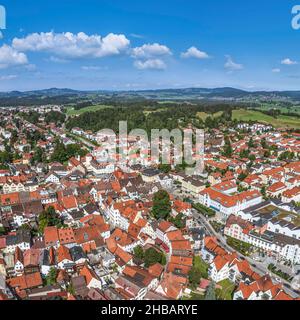 Vue aérienne de Füssen dans l'est de l'Allgaeu Banque D'Images