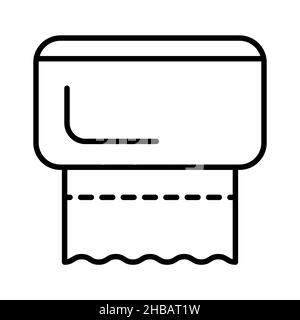 Icône d'essuie-tout.Pictogrammes de toilette pour le web.Trait.Isolé ...