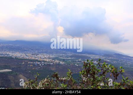 Vue sur le volcan Cumbre Vieja à la Palma, îles Canaries, Espagne Banque D'Images