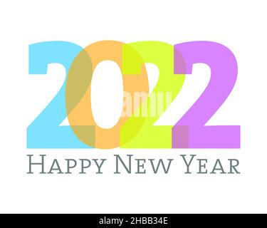Illustration de la bonne année 2022 Banque D'Images
