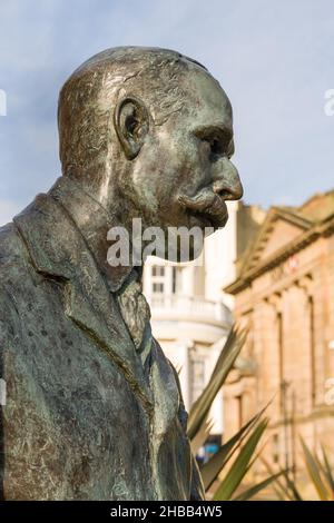 La statue d'Elgar dans le Grand Malvern Banque D'Images