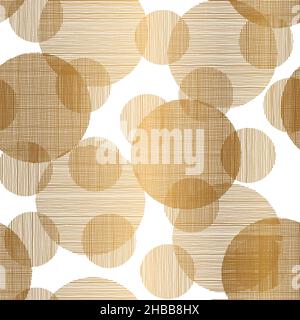 Motif géométrique doré élégant sur fond blanc avec cercles Illustration de Vecteur