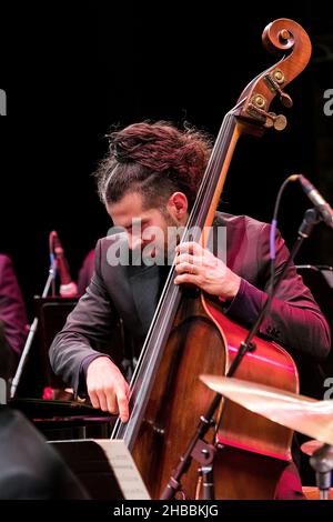 New York, NY, États-Unis.17th décembre 2021. Au concert de vacances de l'orchestre de jazz afro Latin célébrant le centenaire de Chico O'Farrill à El Museo del Barrio.Crédit : Steve Mack/Alay Live News Banque D'Images