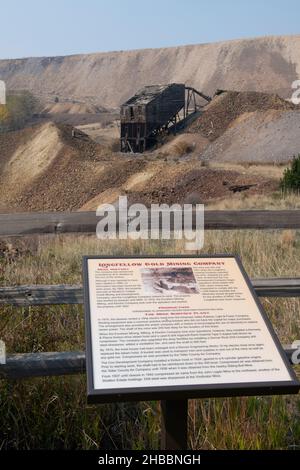 Colorado, Teller County, Victor, Vindicator Valley Trail.Quartier historique de l'exploitation aurifère, la Longfellow Gold Mining Company, les ruines de la mine. Banque D'Images