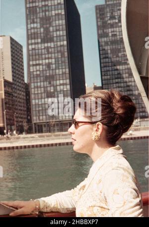 Photo du centre-ville de Chicago prise au début des années 60 par un touriste italien Banque D'Images