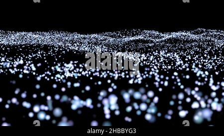 Plexus FANTASY technologie abstraite et ingénierie mouvement arrière-plan rotation et création d'un hémisphère organique en évolution. Science et ingénierie mot Banque D'Images