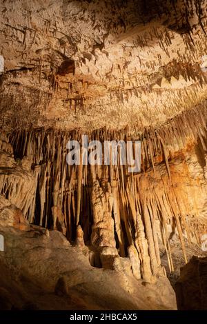 Célèbre grotte "Cuevas del Drach' (grotte de dragon) sur l'île espagnole de Majorque Banque D'Images
