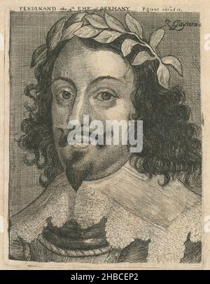 Gravure antique du 18th siècle, Ferdinand IIIFerdinand III (1608-1657) était l'archiduc d'Autriche, le roi de Hongrie, le roi de Croatie et de Bohême, et le Saint empereur romain.Gravure par Richard Gaywood.SOURCE : GRAVURE ORIGINALE Banque D'Images