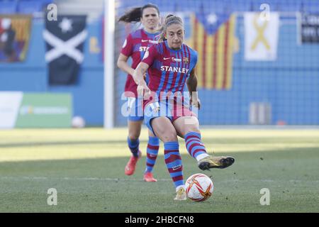 Barcelone, Espagne.18th décembre 2021.Barcelone, Espagne, décembre 18th 2021: Alexia Putellas (11 Barcelone) pendant, Primera Iberdrola match entre Barcelone et Rayo Vallecano au stade Johan Cruyff à Sant Joan Despi, Barcelone, Espagne.Rama Huerta/SPP crédit: SPP Sport presse photo./Alamy Live News Banque D'Images