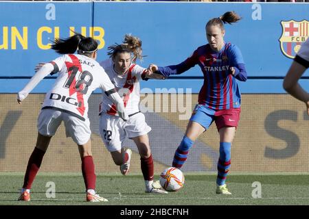 Barcelone, Espagne.18th décembre 2021.Barcelone, Espagne, décembre 18th 2021 : Caroline Graham Hansen (7 Barcelone) pendant, match Primera Iberdrola entre Barcelone et Rayo Vallecano au stade Johan Cruyff à Sant Joan Despi, Barcelone, Espagne.Rama Huerta/SPP crédit: SPP Sport presse photo./Alamy Live News Banque D'Images