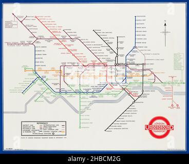 Harry Beck (Henry Charles Beck, 1902-1974) - CARTE SOUTERRAINE, 1933 Banque D'Images