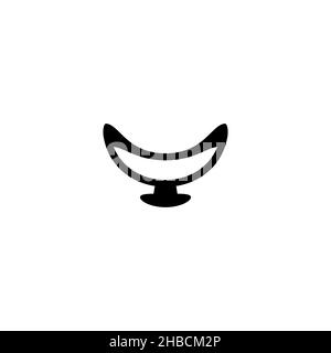 Icône des verres à vin.Affiche de style simple représentant un décor de vin.Élément de conception du logo.Impression de tee-shirts.Vecteur pour autocollant. Illustration de Vecteur