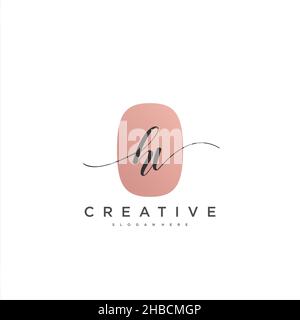 HV écriture initiale géométrique minimaliste logo modèle art vectoriel, logo pour la beauté d'affaires, la mode, et d'autres art Illustration de Vecteur