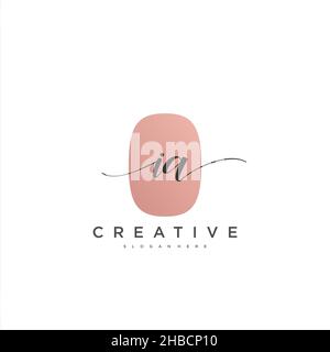 IA écriture initiale modèle géométrique minimaliste logo art vectoriel, logo pour la beauté d'affaires, la mode, et d'autres art Illustration de Vecteur