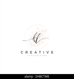 KL écriture initiale modèle géométrique minimaliste logo art vectoriel, logo pour la beauté d'affaires, la mode, et d'autres art Illustration de Vecteur